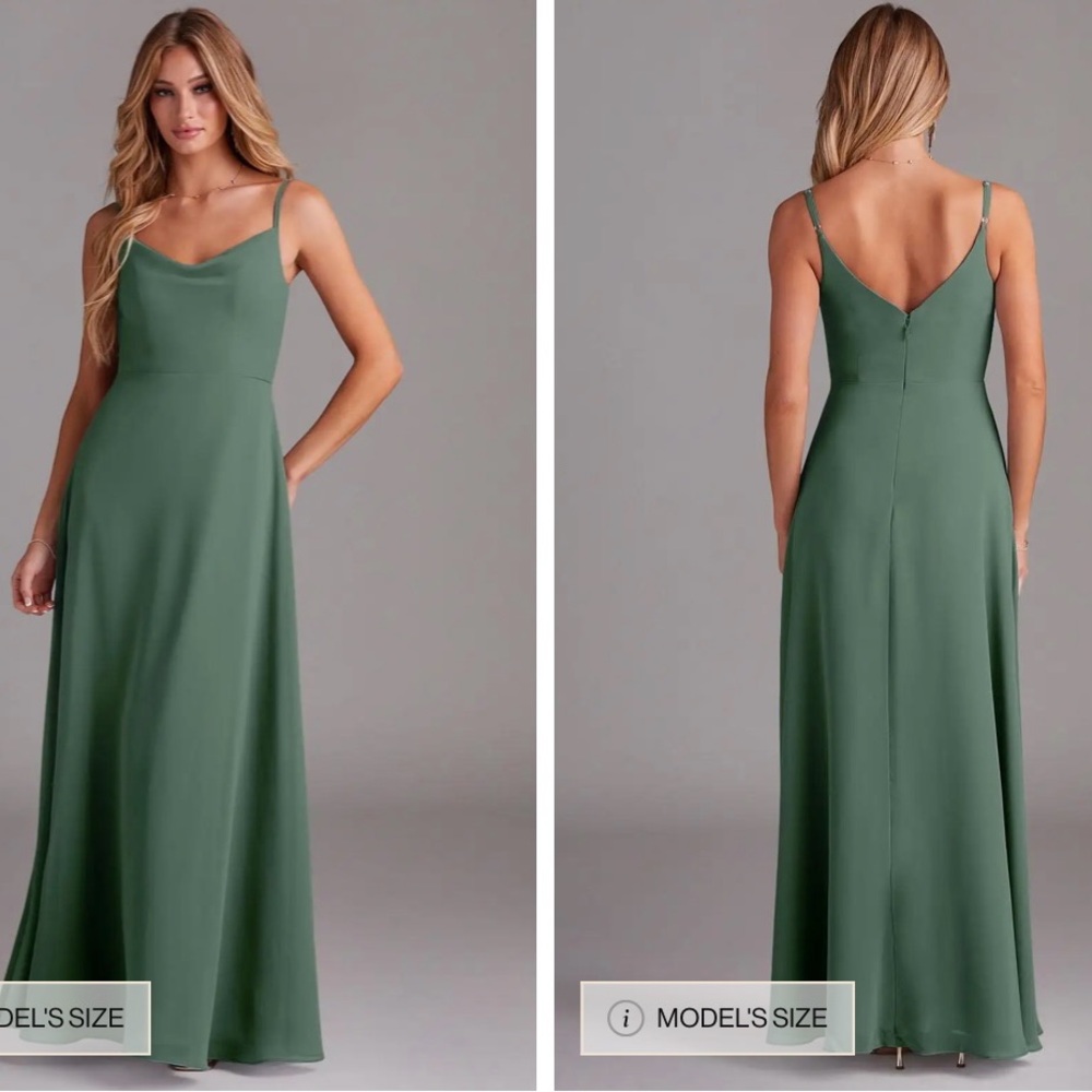 Azazie Eucalyptus Chiffon Daenerys A2